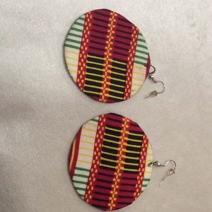 unknown Jewelry - Fabric round flat earrings .($8 if you buy 3) unknown Jewelry - Fabric round flat earrings .($8 if you buy 3)